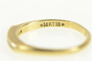14K Classic Diamond Vintage Wedding Band Ring Yellow Gold