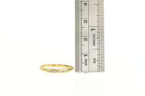 14K Classic Diamond Vintage Wedding Band Ring Yellow Gold