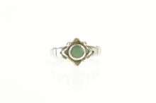 Load image into Gallery viewer, Sterling Silver Round Turquoise Inset Southwestern Artisan Ring
