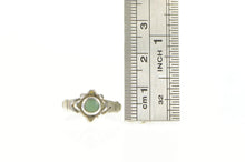 Load image into Gallery viewer, Sterling Silver Round Turquoise Inset Southwestern Artisan Ring