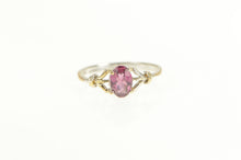 Load image into Gallery viewer, 14K Oval Tourmaline Solitaire Classic Vintage Ring Yellow Gold