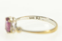 Load image into Gallery viewer, 14K Oval Tourmaline Solitaire Classic Vintage Ring Yellow Gold