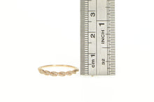 Load image into Gallery viewer, 10K Pave Diamond Twist Stackable Wedding Band Ring Rose Gold