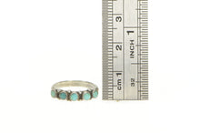 Load image into Gallery viewer, Sterling Silver Southwestern Turquoise Five Stone Artisan Ring