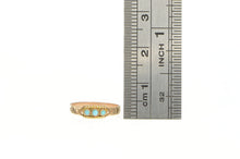 Load image into Gallery viewer, 14K Victorian Turquoise Ornate Baby Child&#39;s Ring Yellow Gold