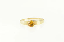 Load image into Gallery viewer, 10K Round Citrine Solitaire Retro Statement Ring Yellow Gold