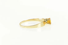 Load image into Gallery viewer, 10K Round Citrine Solitaire Retro Statement Ring Yellow Gold