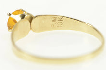 Load image into Gallery viewer, 10K Round Citrine Solitaire Retro Statement Ring Yellow Gold