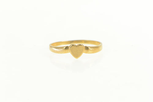 14K 1940's Heart Monogrammable Love Symbol Ring Yellow Gold