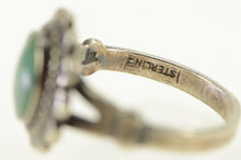 Load image into Gallery viewer, Sterling Silver Turquoise Southwestern Cabochon Flower Ring