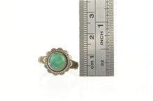Load image into Gallery viewer, Sterling Silver Turquoise Southwestern Cabochon Flower Ring