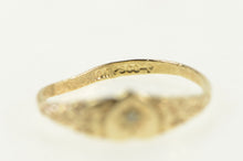 Load image into Gallery viewer, 10K Diamond Vintage Heart Love Baby Childs Ring Yellow Gold