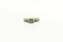 Load image into Gallery viewer, 10K Art Deco Sim. Sapphire Vintage Baby Child&#39;s Ring White Gold