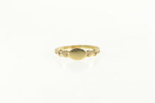 Load image into Gallery viewer, 10K Oval Vintage Engravable Monogram Child&#39;s Ring Yellow Gold