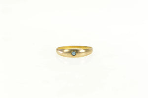 10K Victorian Turquoise Inset Child's Baby Ring Yellow Gold