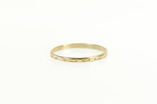 Load image into Gallery viewer, 14K 1.8mm Art Deco Patterned Wedding Band Ring Yellow Gold