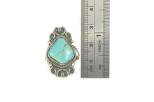 Load image into Gallery viewer, Sterling Silver Ornate Turquoise Cabochon Southwestern Ring