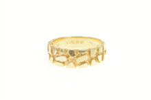 Load image into Gallery viewer, 14K Textured Nugget Cluster Pattern Men&#39;s Ring Yellow Gold
