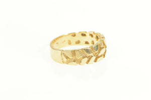 14K Textured Nugget Cluster Pattern Men's Ring Yellow Gold