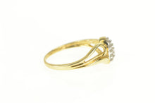 Load image into Gallery viewer, 10K Classic Wavy Diamond Cluster Bypass Vintage Ring Yellow Gold