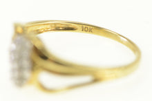 Load image into Gallery viewer, 10K Classic Wavy Diamond Cluster Bypass Vintage Ring Yellow Gold