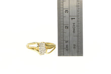 Load image into Gallery viewer, 10K Classic Wavy Diamond Cluster Bypass Vintage Ring Yellow Gold