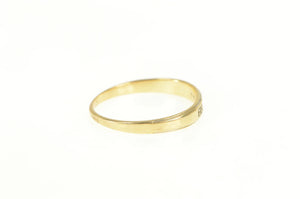 14K Classic Diamond Simple Wedding Band Men's Ring Yellow Gold
