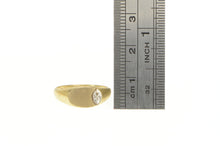 Load image into Gallery viewer, 10K Retro Oval Diamond Accent Monogrammable Ring Yellow Gold