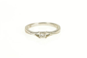 Sterling Silver Diamond Classic Solitaire Vintage Promise Ring