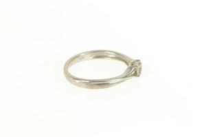 Sterling Silver Diamond Classic Solitaire Vintage Promise Ring