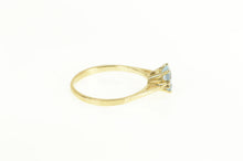Load image into Gallery viewer, 10K Emerald Cut Blue Topaz Diamond Accent Ring Yellow Gold