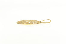 Load image into Gallery viewer, 14K Phoenix Change Rebirth Symbol Oval Filigree Charm/Pendant Yellow Gold