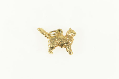 14K 3D Maine Coon Cat Kitten Breed Animal Pet Charm/Pendant Yellow Gold