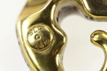 Load image into Gallery viewer, 14K 3D Enamel Leopard Cheetah Big Cat Pendant Yellow Gold