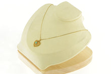 Load image into Gallery viewer, 14K Victorian Heart Turquoise Ornate Filigree Pendant Yellow Gold