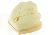 Load image into Gallery viewer, 14K Domed Hieroglyphic Spiral Symbol Medallion Charm/Pendant Yellow Gold