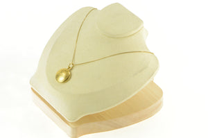 14K Domed Hieroglyphic Spiral Symbol Medallion Charm/Pendant Yellow Gold
