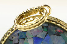 Load image into Gallery viewer, 14K Mosaic Opal Triplet Oval Vintage Statement Pendant Yellow Gold