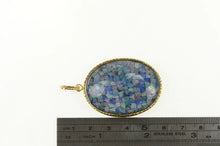 Load image into Gallery viewer, 14K Mosaic Opal Triplet Oval Vintage Statement Pendant Yellow Gold