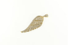Load image into Gallery viewer, 14K 1.00 Ctw Pave Diamond Encrusted Angel Wing Pendant Yellow Gold