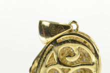 Load image into Gallery viewer, 14K 1.00 Ctw Pave Diamond Encrusted Angel Wing Pendant Yellow Gold