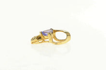 Load image into Gallery viewer, 14K 0.84 Ctw Trillion Tanzanite Diamond Loop Pendant Yellow Gold