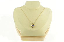 Load image into Gallery viewer, 14K 0.84 Ctw Trillion Tanzanite Diamond Loop Pendant Yellow Gold