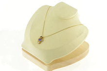 Load image into Gallery viewer, 14K 0.84 Ctw Trillion Tanzanite Diamond Loop Pendant Yellow Gold