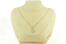 Load image into Gallery viewer, 14K 0.25 Ctw Curvy Diamond Graduated Wave Pendant White Gold
