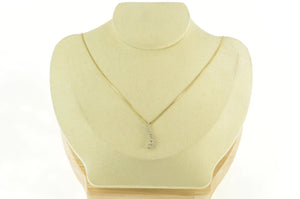 14K 0.25 Ctw Curvy Diamond Graduated Wave Pendant White Gold