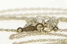 Load image into Gallery viewer, 14K Art Deco 0.16 Ctw OEC Diamond Cluster Chain Necklace White Gold