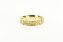 Load image into Gallery viewer, 14K 1.00 Ctw Diamond Eternity Ornate Wedding Ring Yellow Gold