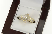 Load image into Gallery viewer, 14K 0.50 Ctw Marquise Diamond Bypass Engagement Ring Yellow Gold