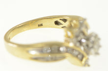 Load image into Gallery viewer, 14K 0.50 Ctw Marquise Diamond Bypass Engagement Ring Yellow Gold